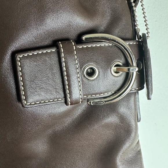 Vintage Coach Brown Leather Soho slim Duffel Shoulder Purse - Picture 6 of 11